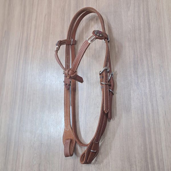  Cabeçada Testeira de Couro com Afogador Sport Equine