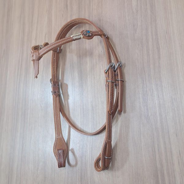  Cabeçada Testeira de Couro com Afogador Sport Equine