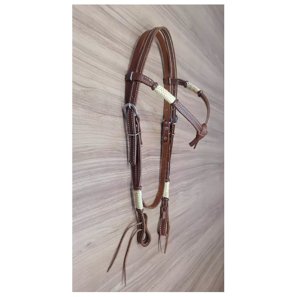  Cabeçada Testeira de Couro com Afogador Sport Equine