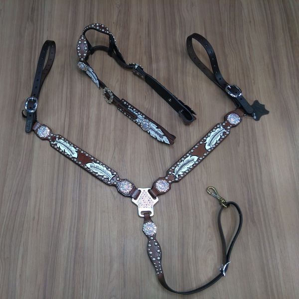 Conjunto Cabeçada e Peiteira Personalizado Master Selas 3896