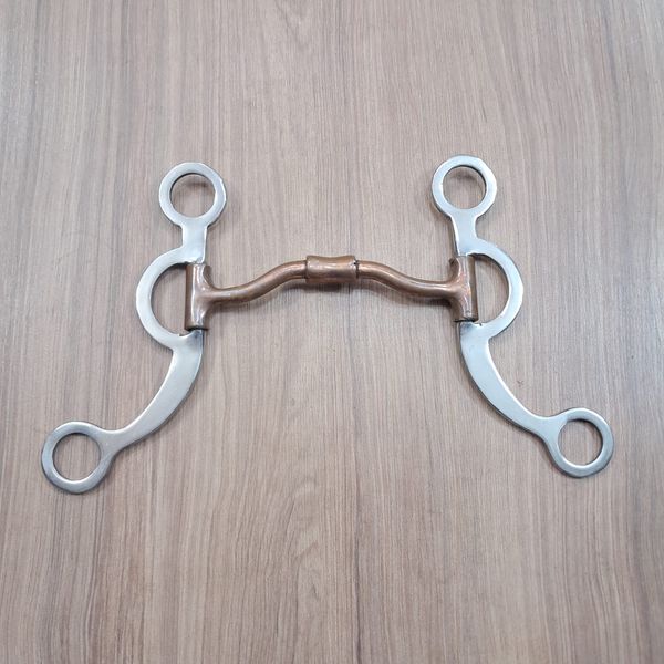 Freio Inox Sport Equine Bocal de Ferro com Banho Cobre