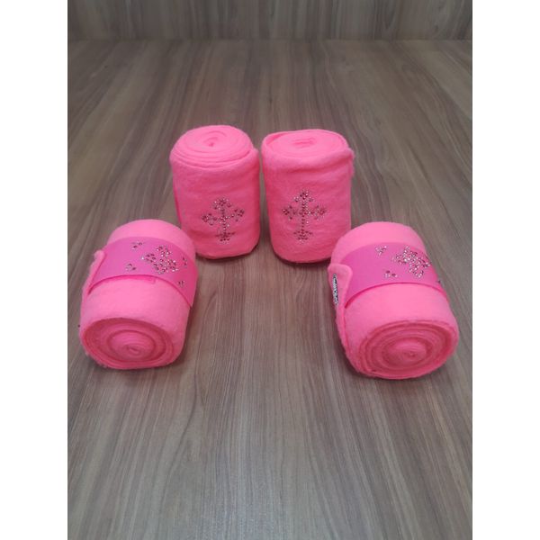 Ligas de Descanso Pink Neon c/ Strass Boots Horse 7234