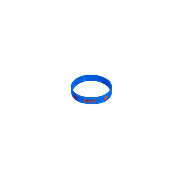 Pulseira Tuff Azul com Logo e Escrita Laranja S/M