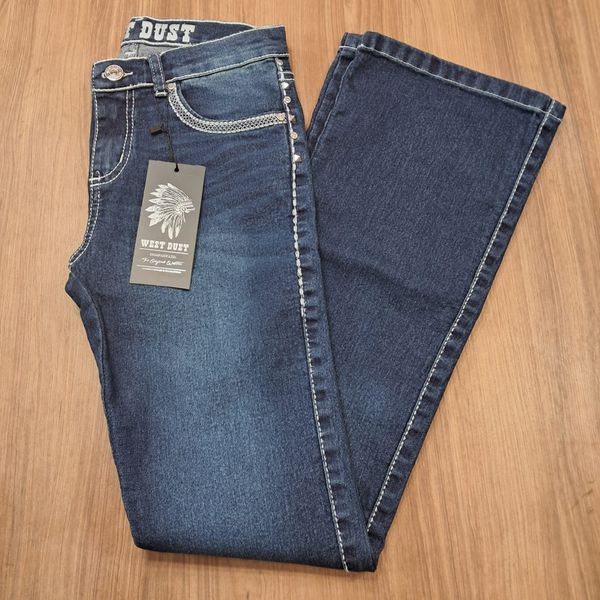 Calça Jeans Infantil Britney Boot Cut West Dust