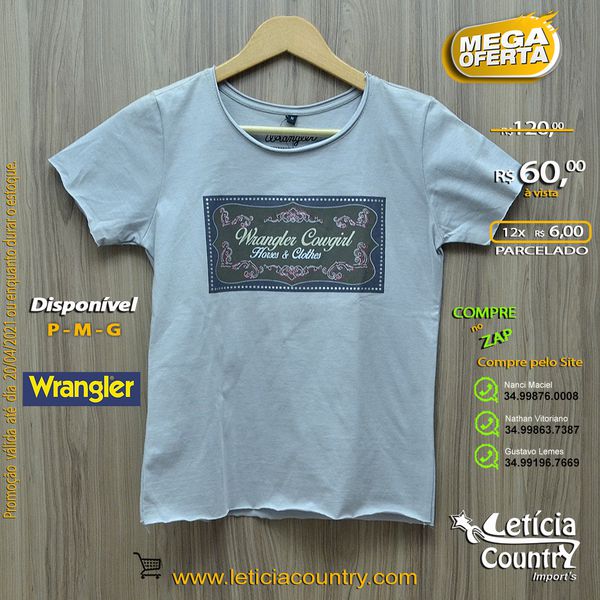 T Shirt Wrangler Feminina