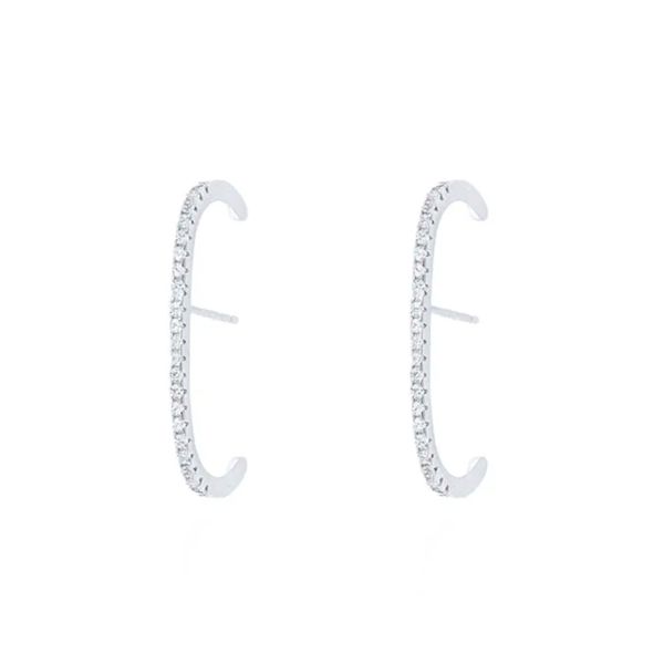 Earhook 1 fileira cravejada