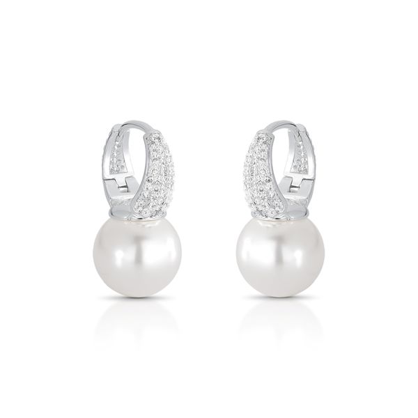 Brinco Argola Zircon Pearl