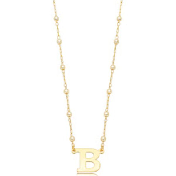 Colar pérolas letra B