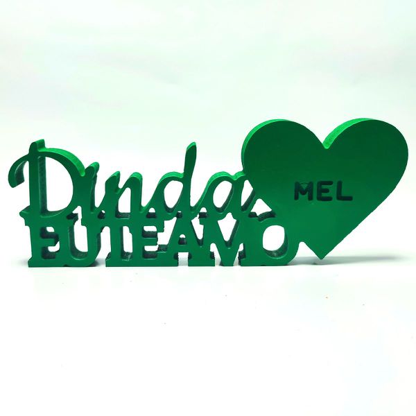 Placa 3D Decorativa Personalizada Homenagear Madrinha Dinda eu te Amo + Nome