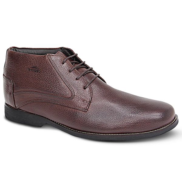 Sapato Comfort Gel Levanzzo Bota Latina Marrom