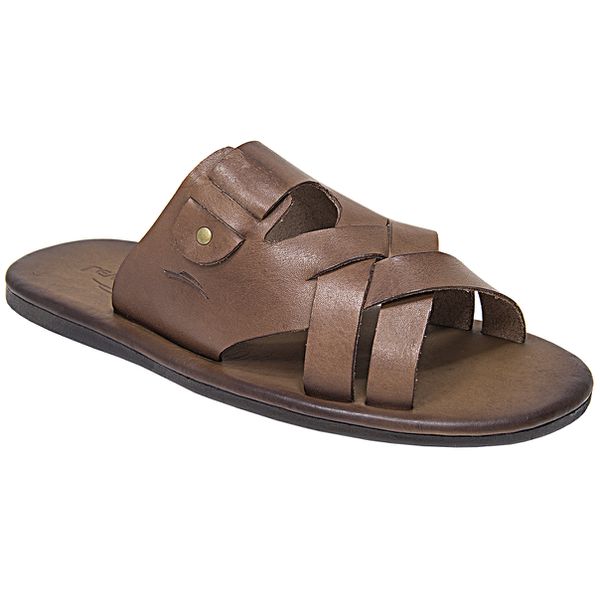 Sandália Masculina Levanzzo Madri Marrom/Troya 