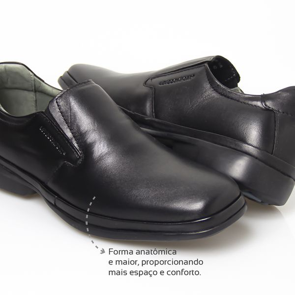Sapato Masculino De Couro Legitimo Ultra Comfort - 46102 Preto - Comfort  Shoes