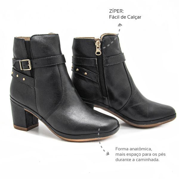 Botina feminina com ziper discount