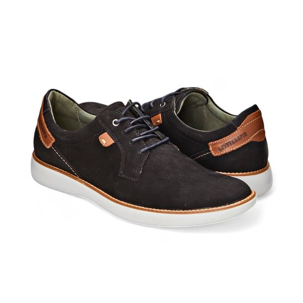 Sapato Casual Masculino Couro Nobuck Preto Leveterapia