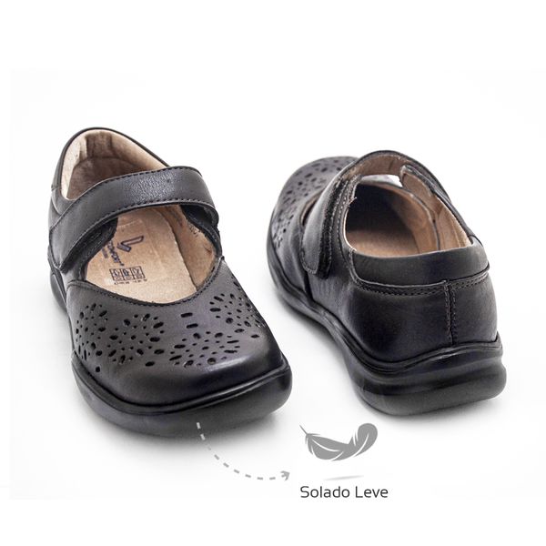 Sapato Feminino Confortável com Neoprene Café solado preto Levecomfort