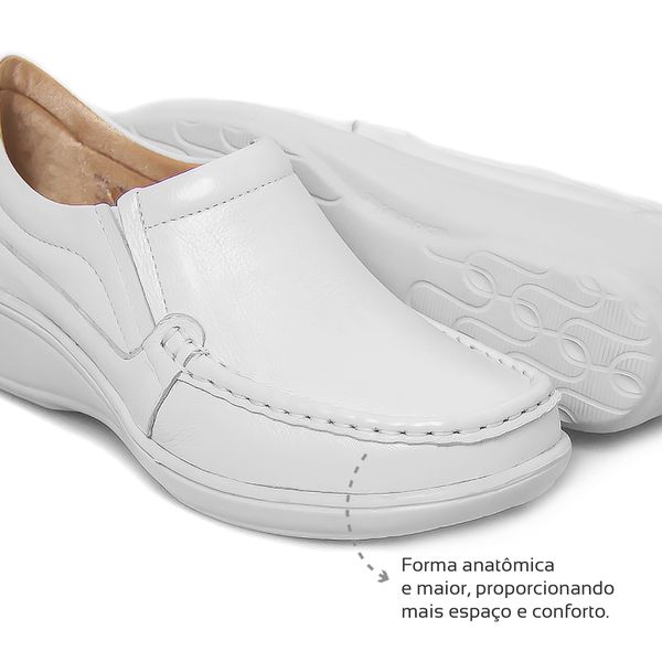 Sapato Feminino Confortável Com Elástico Branco, 53% OFF
