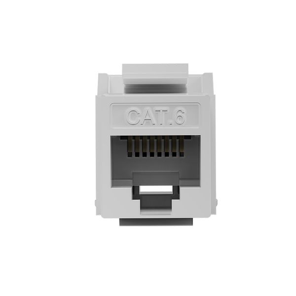 Tomada Keystone Emenda Rede | RJ45 Femea | Categoria CAT5/CAT6 - Branca 