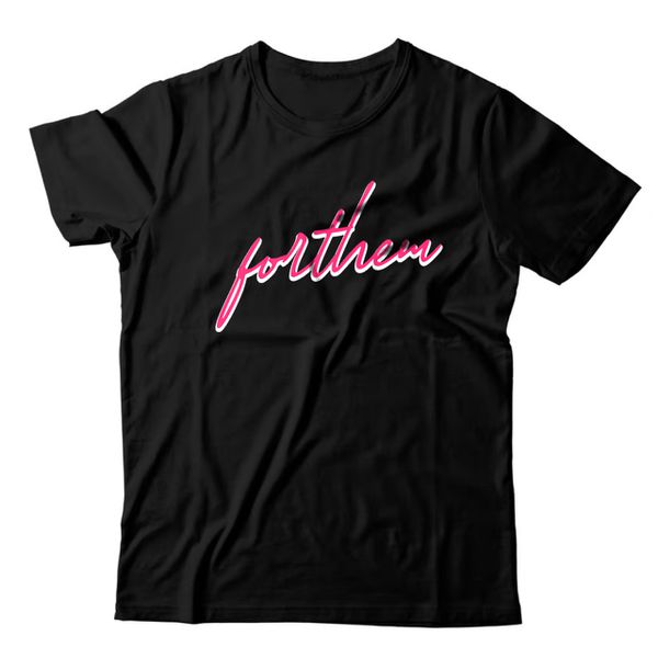 Camiseta Preta Forthem Wolf Red Logo