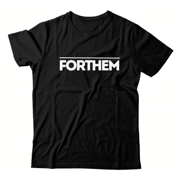Camiseta Preta Forthem Wolf Line