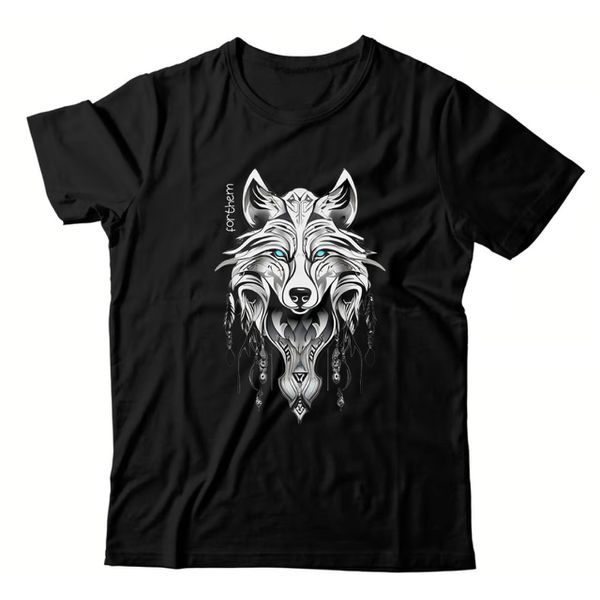 Camiseta Preta Forthem Wolf Artific