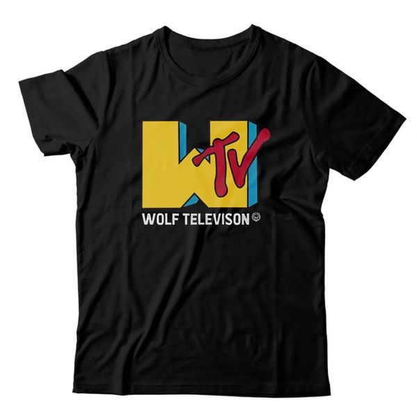 Camiseta Preta Forthem Wolf Television
