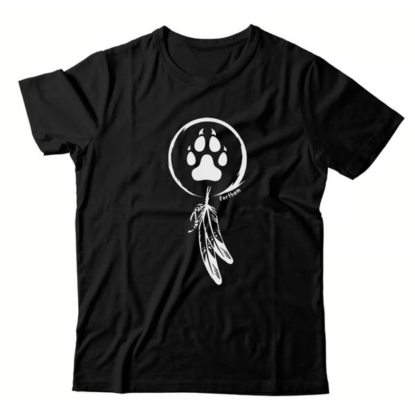 Camiseta Preta Forthem Wolf Filtro Sonhos