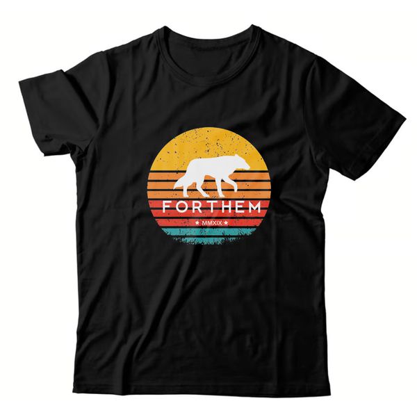 Camiseta Preta Forthem Wolf Lobo Camps