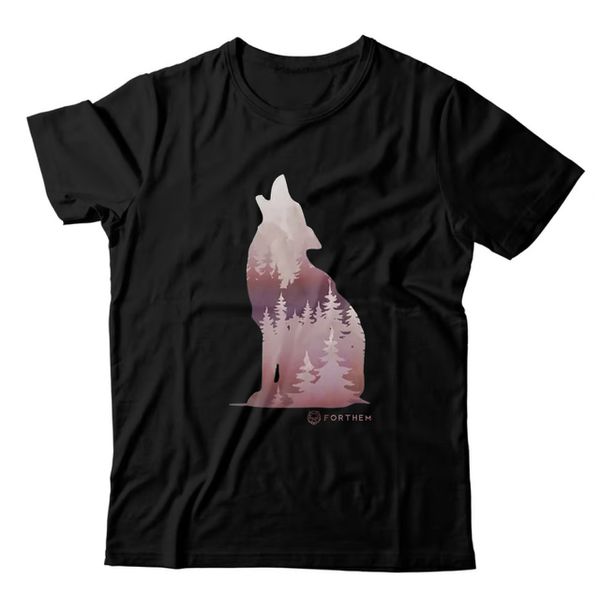 Camiseta Preta Forthem Wolf Florest
