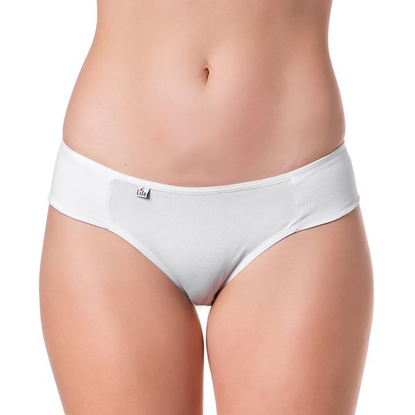 Calcinha em Algodão Lateral Tecido Duplo 0010 - BRANCO
