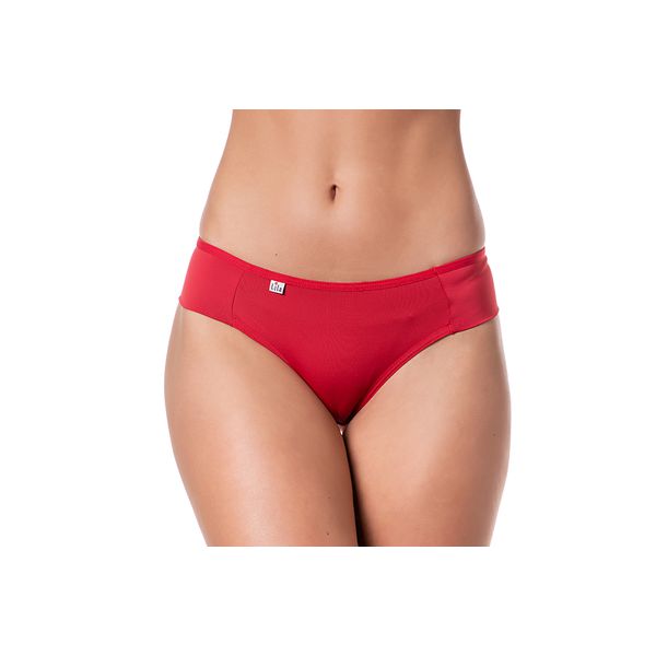 Calcinha Microfibra Lateral Tecido Duplo 0989 - VERMELHO