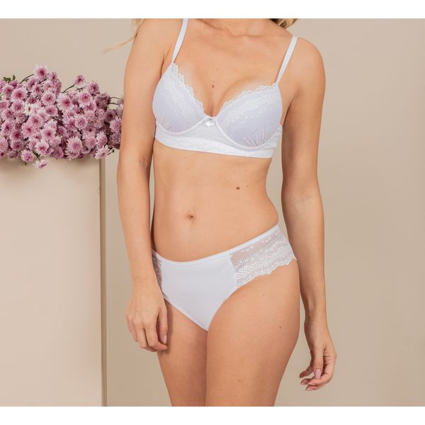 Conjunto Reforçado Rendado com Bojo 2032 - BRANCO