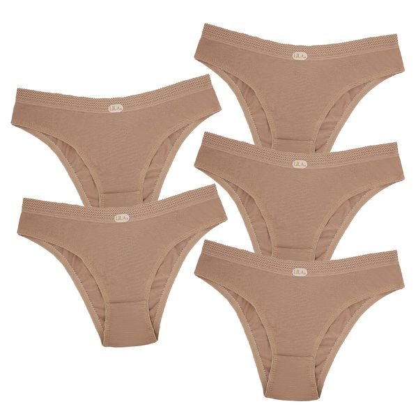Kit 5 Calcinhas Algodão 0039 - CHOCOLATE