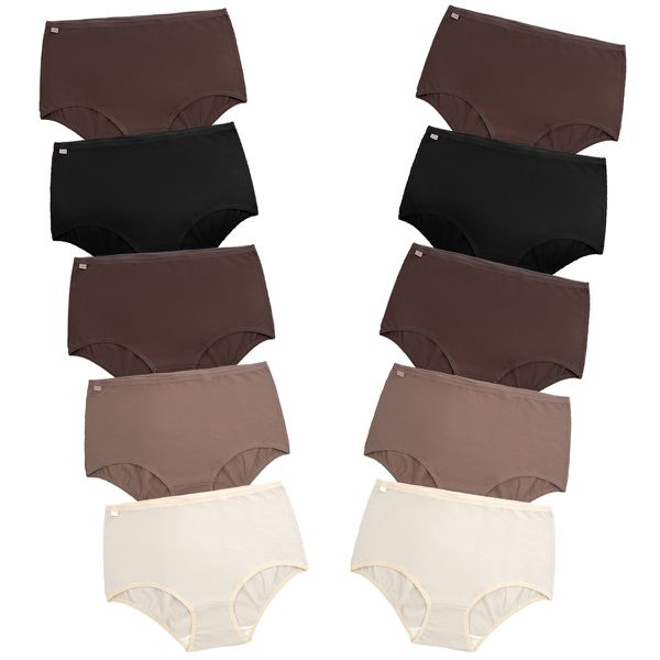Kit 5 Calcinhas Calçola Cintura Alta 0059 - Cores Variadas