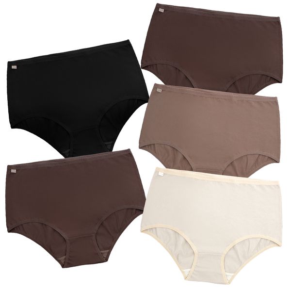 Kit 5 Calcinhas Calçola Cintura Alta 0059 - Cores Variadas