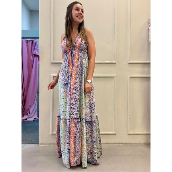 Vestido Maldivas Azul c/Coral