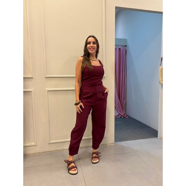 Calça Visco Linho Marsala