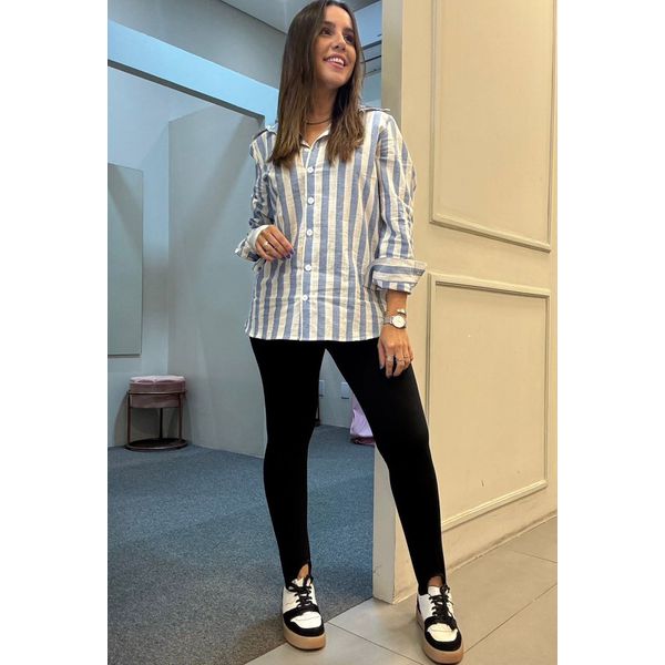 Calça Pezinho Flanelada Preta