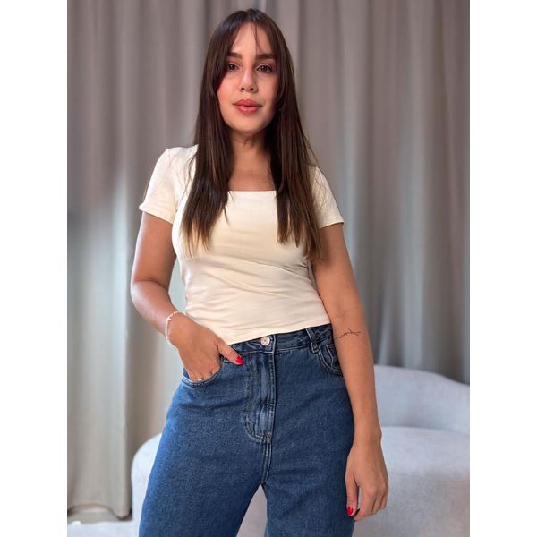 Blusa Manguinha Poliamida Off