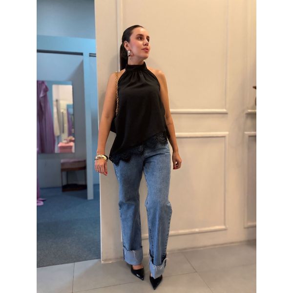 Blusa Renda Preta