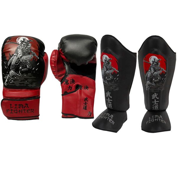 Caneleira Muay Thai e Luva de Boxe SAMURAY Copia