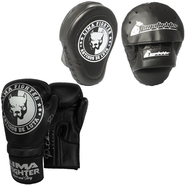 Luva de Foco + Luva De Boxe Para Treinos, Lima Fighter