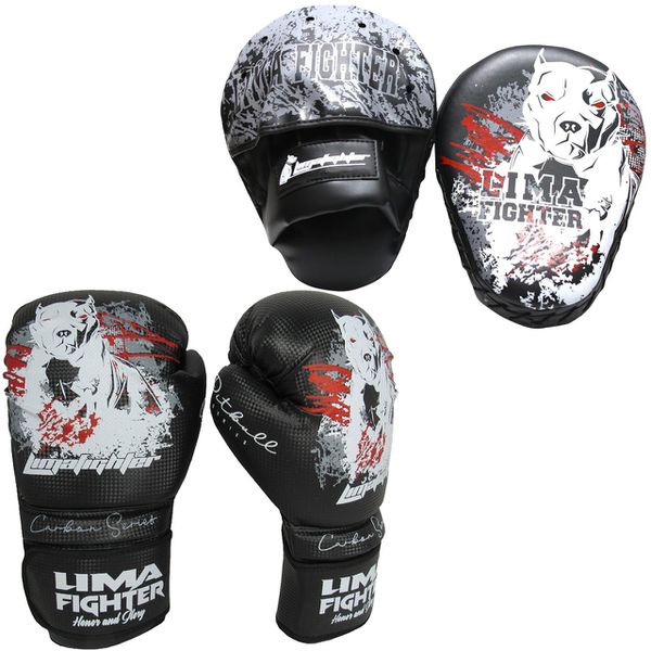 Luva de Foco + Luva De Boxe Para Treinos, Lima Fighter 3 cores