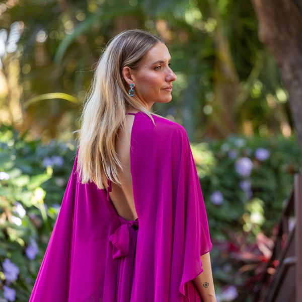 VESTIDO LONGO ALL - FUCSIA