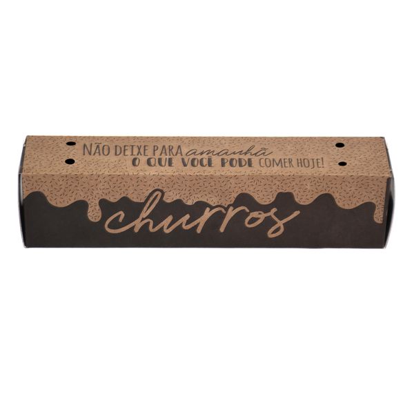 Embalagem Delivery Churros com Tampa Kraft (PCT 100 unids)