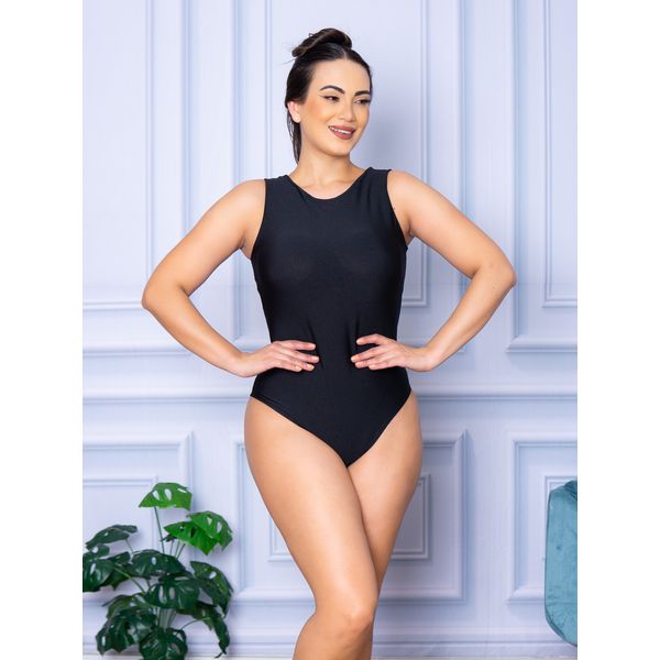 Body Feminino Regata Preto