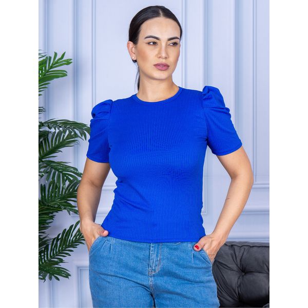 Camiseta Feminina Canelada Manga Princesa Royal