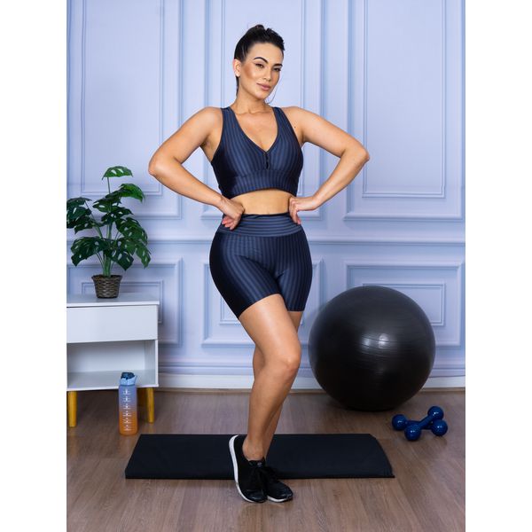 Conjunto Shorts 3D + Top Nadador Chumbo