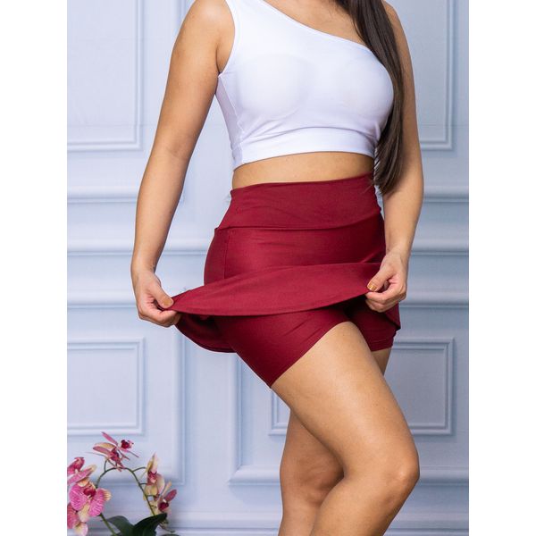 Short Saia Suplex Liso Bordo