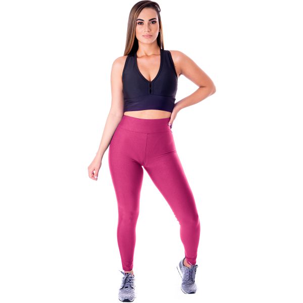 Calça Legging Fitness Suplex Rosa Pink