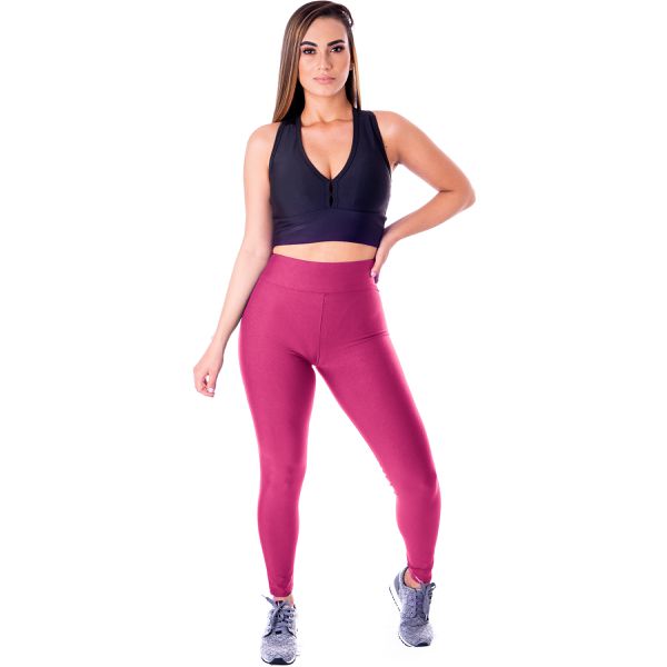 Calça Legging Cirre 3D Academia Cós Reto Pink, Moda LLevo